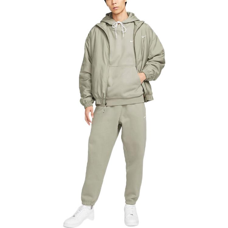 Nike Флисовая толстовка Lab Solo с логотипом Swoosh (Азия) Легкая армейская мужская уличная одежда DA0316-320