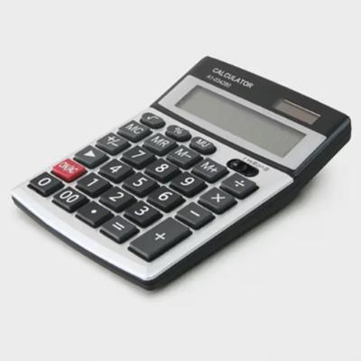 Алюминиевый калькулятор (LR1130/LR54/AG10 / Двойное питание от солнца) 12 цифр