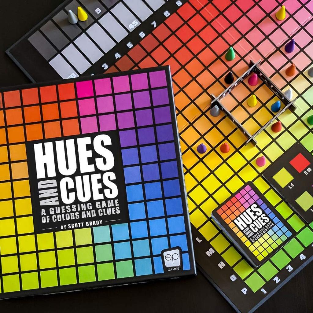 HUES and CUES Яркая игра на угадывание цветов для 3-10 игроков в возрасте 8+ лет, Соединяйте подсказки и угадывайте из 480 цветных квадратов