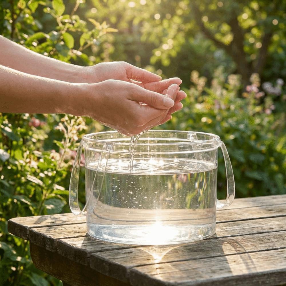 6.8L/12L Foldable Transparent Bucket Portable Camping Bucket  Water Splashing Festival