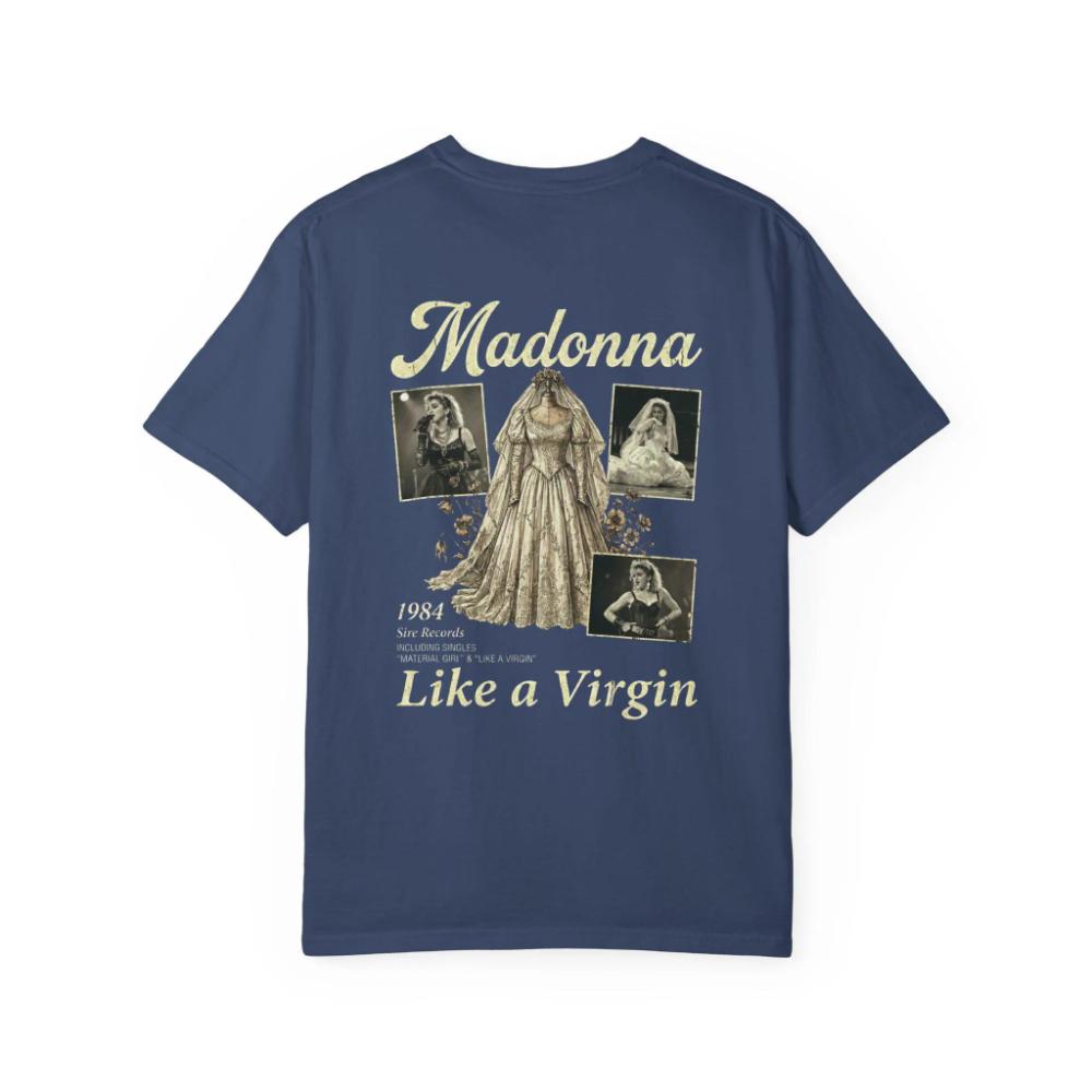 Comfort Colors Madonna Like a Virgin Graphic TShirt  Retro Concert Collage  Pure Cotton Unisex Streetwear Top for All Seasons