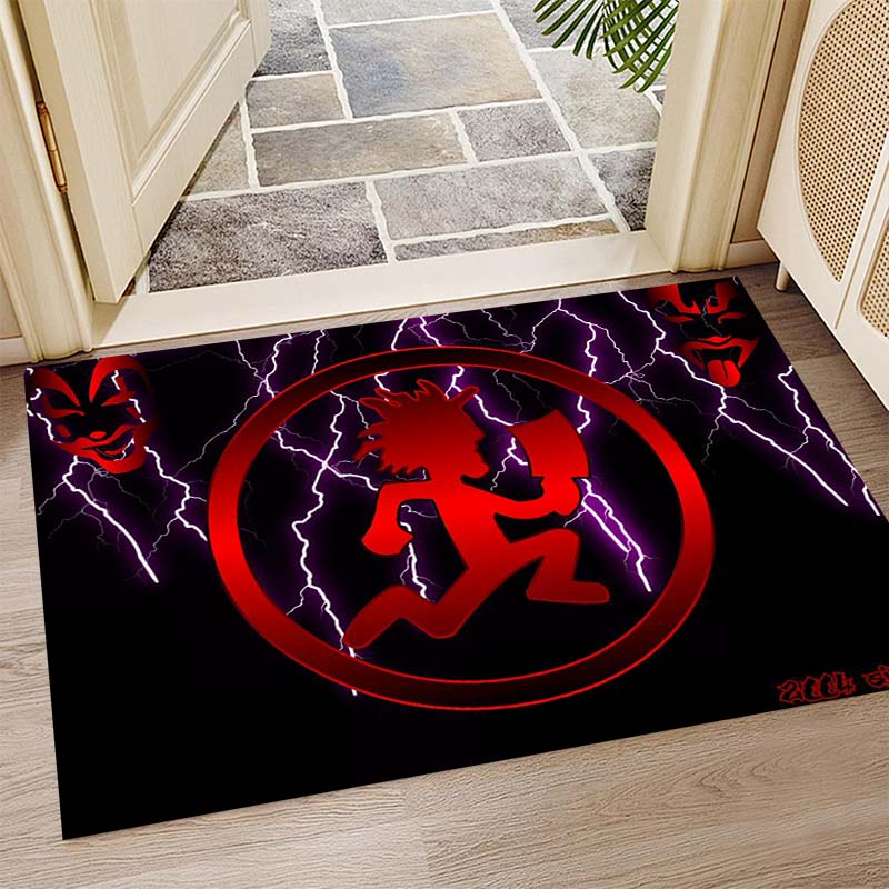 High-definition printed Insane Clown Posse rap band-themed rug suitable for living rooms, bedrooms, sofa décor, and children's non-slip floor mats.