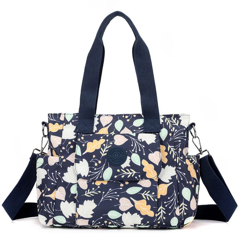 Women's Bag Shoulder Mother Bag Summer New Lightweight Nylon Cloth Printed Bag Fashion Messenger Handbag