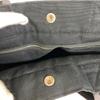 HERMES stripe canvas Fool Toe Tote GM Tote Bag black canvas unisex Used