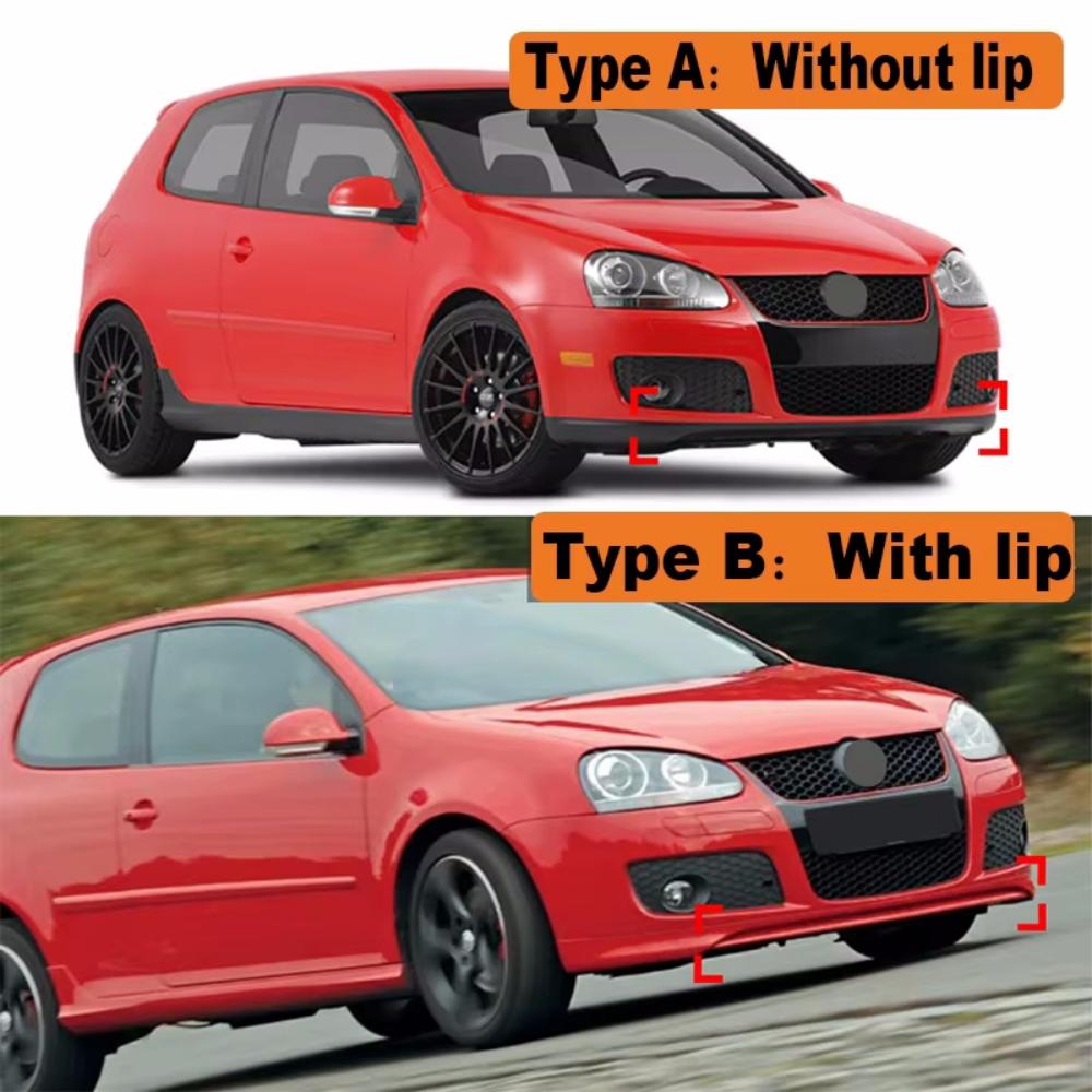 ASH1 Передний спойлер-губа для бампера автомобиля, совместимый с VW Golf 5 MK5 GTI Jetta MK5 GLI 2003-2009, Сплиттер-диффузор, Комплект обвеса, Защита нижнего бампера