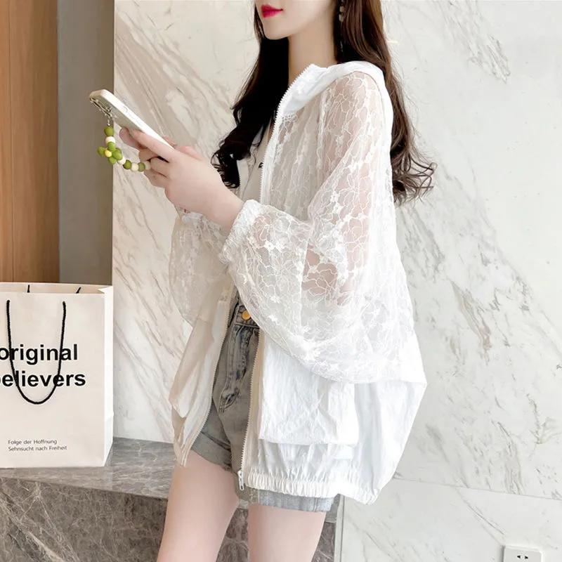 Lace Hollow Large Size Design Sense Sunscreen Summer Jacket Women's Sunscreen Cardigan Jacket