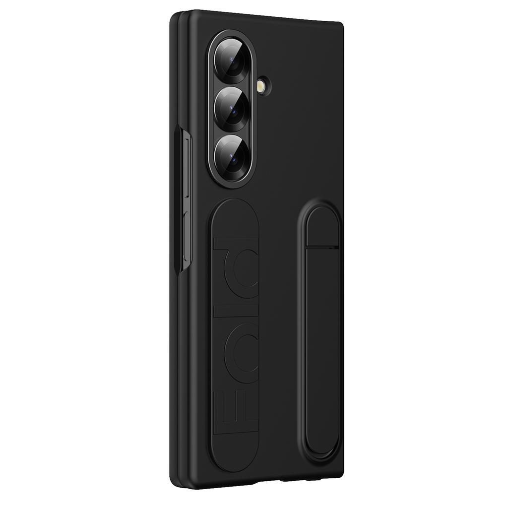 Wristband Foldable Stand Funda for Samsung Galaxy Z Fold 7 6 5 4 Fold6 5G Case Front Glass Lens Protection PC Plastic Cover Capa