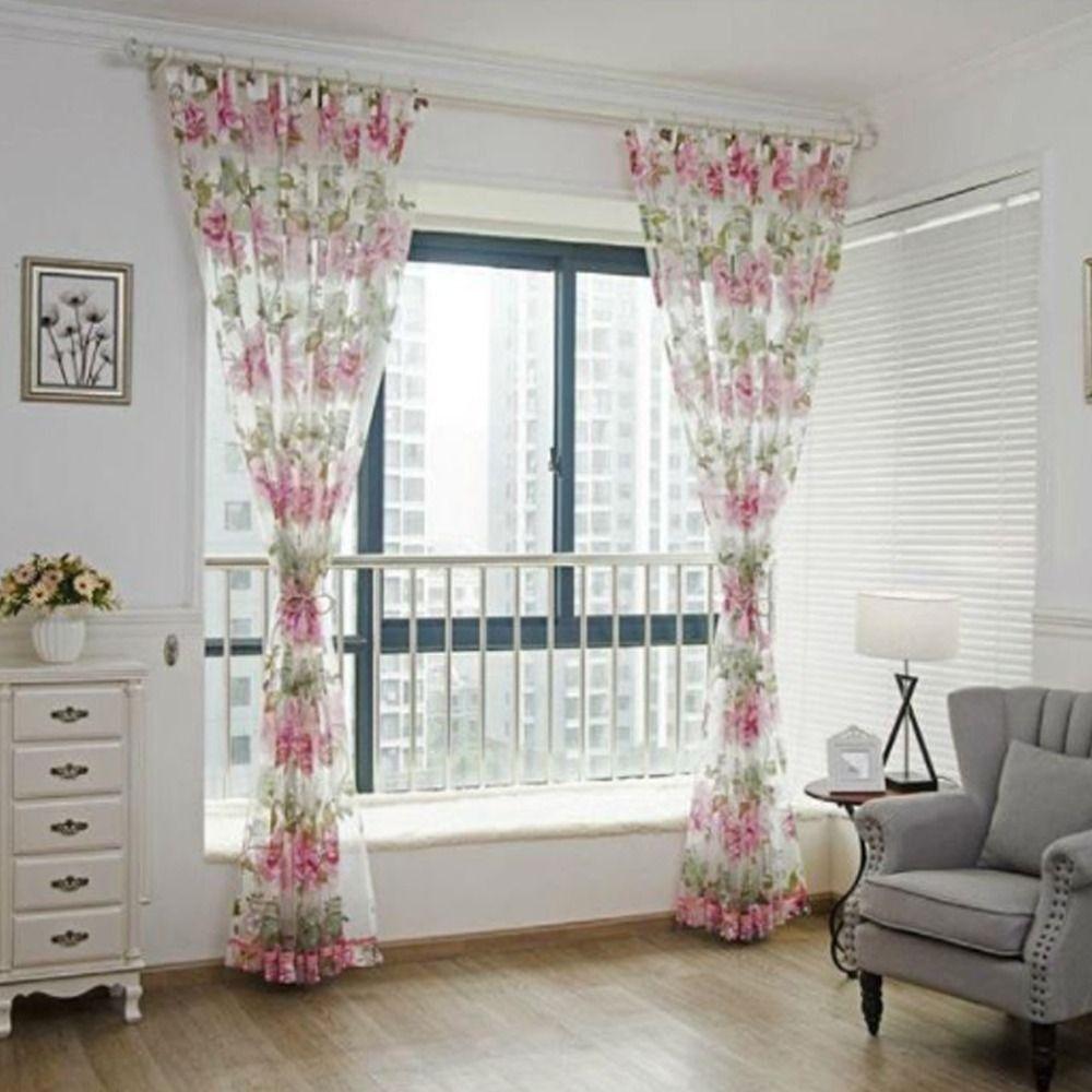Прозрачные тюльные занавески для окон, цветочные украшения для дома, занавески с вуалью в виде пиона, занавески для гостиной