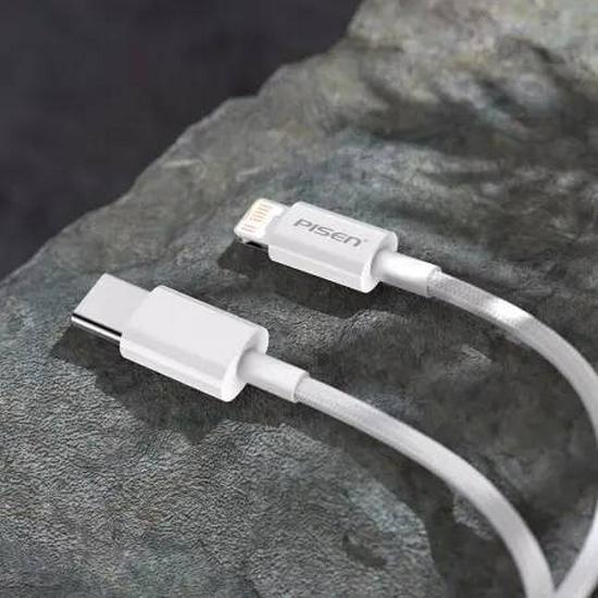 PISEN 20W Lightning Cable for Apple PD Fast Charging - Durable, Anti-Break Design