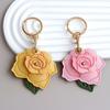 Металлический брелок Защитный чехол для пропусков ПУ кожа Цветок Подвеска для рюкзака Уличный