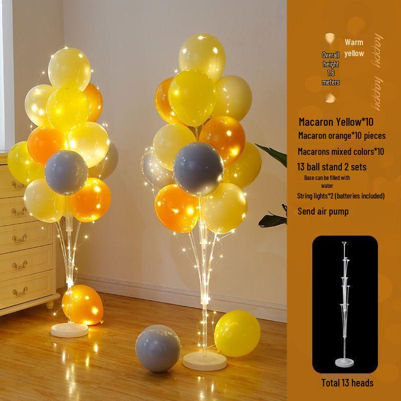 Glow-in-the-Dark Floor Balloons for Birthdays & Anniversaries, New Year’s Movable Stand