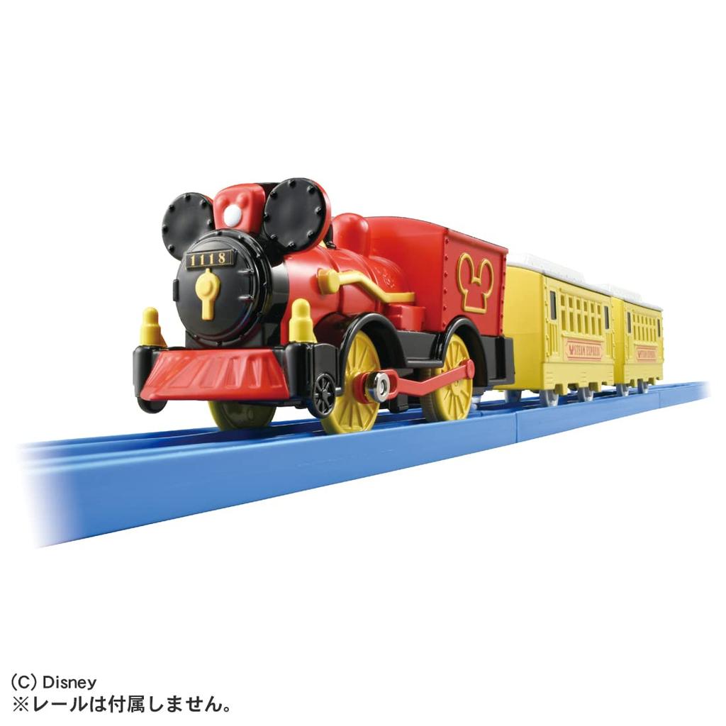 TAKARA TOMY Mickey Mouse for Train Ages 3 and Meets Toy Safety ST Mark Certified "Plarail S-13 Pop-Po Train" Boys, Toy, Up, Standards,