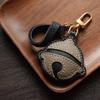 Jingle Cat Bell, Handmade Sheepskin Leather Car Key Bag Pendant, Cute Girl Birthday Gift Keychain.
