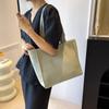 Large Capacity Casual Tote Bag For Women In Black Beige Green Brown Retro Style