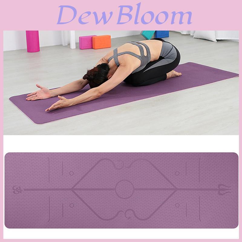 6mm Yoga Mat Position Line Non Slip Carpet Mat Beginner Fitness Environmental