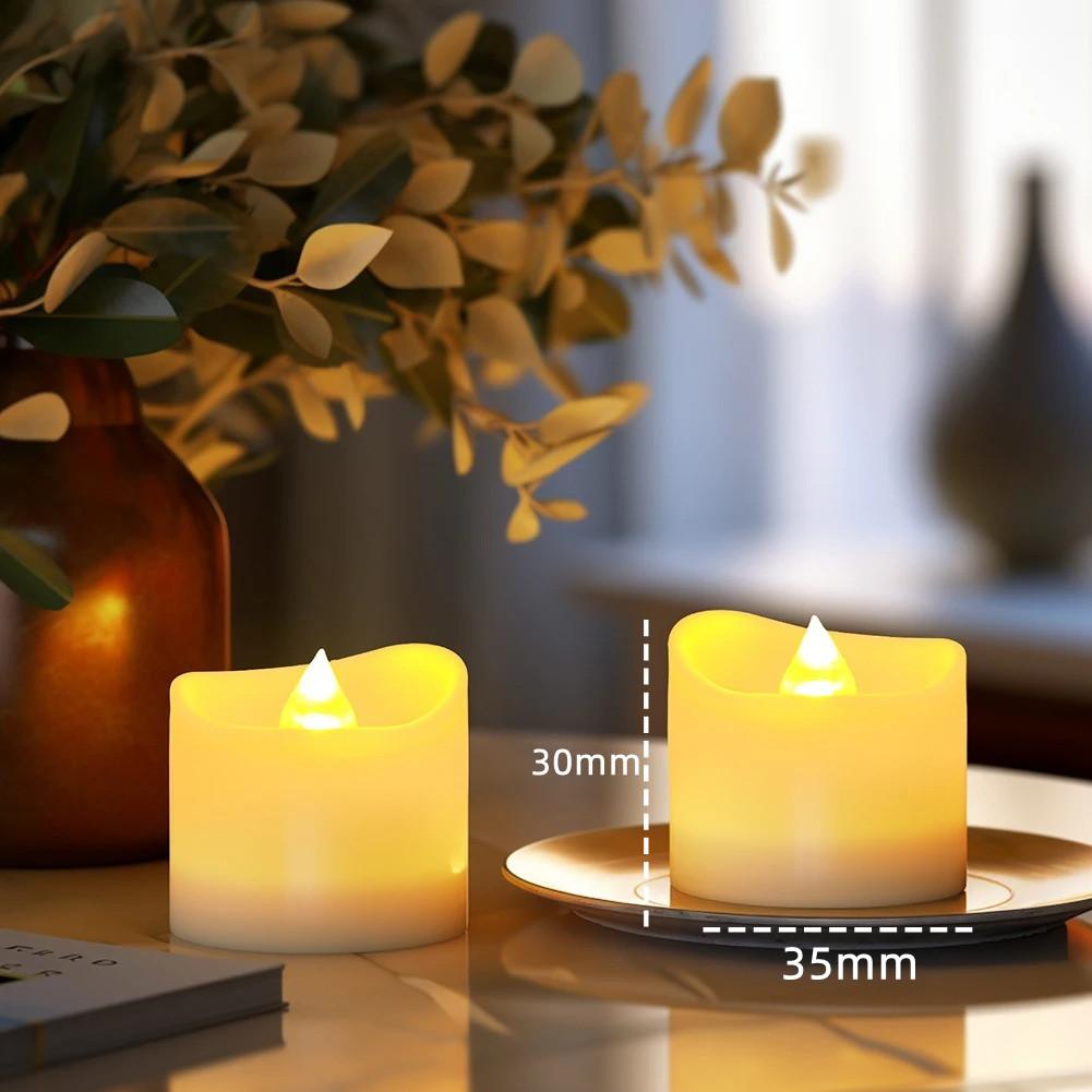 Беспламенные чайные свечи на батарейках, светодиодные чайные свечи с бумажным абажуром для свадьбы, Дня святого Валентина, Хэллоуина, Рождества