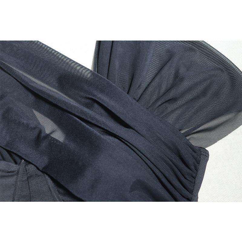 Женское модное платье-футляр, однотонное платье с запахом на груди, лоскутное платье из марли с коротким рукавом, уличное платье с запахом на бедрах