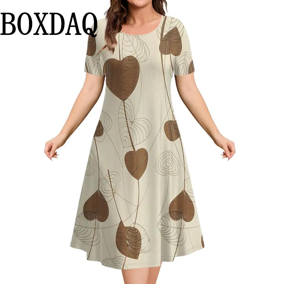 Женские платья с принтом в горошек, летняя одежда, короткие рукава, свободное платье больших размеров, модное элегантное женское уличное мини-платье