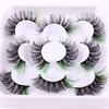 5 Pair 3D Mink Lashes Colored Lashes Mink Lashes Mix Colored Eyelashes Pink Blue Red False Eyelashes Makeup for Women