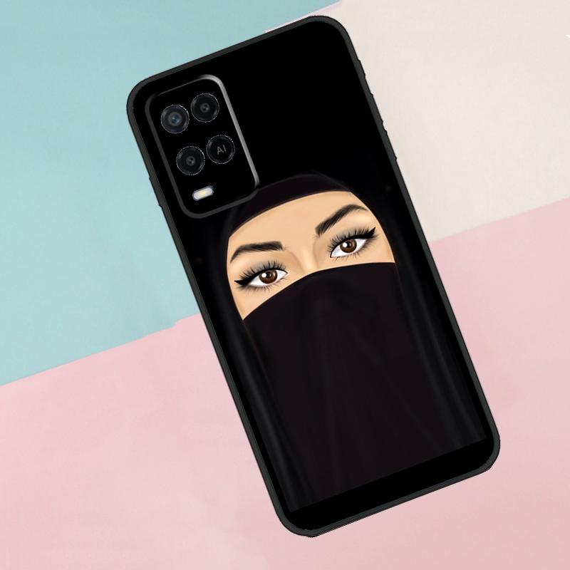 Мусульманская Исламская Арабская Девушка Хиджаб Чехол Для Телефона Oppo A17 A77 A60 A74 A94 A54 A18 A38 A58 A78 A98 A40 A80 A16 A76 A96 A15 A57S