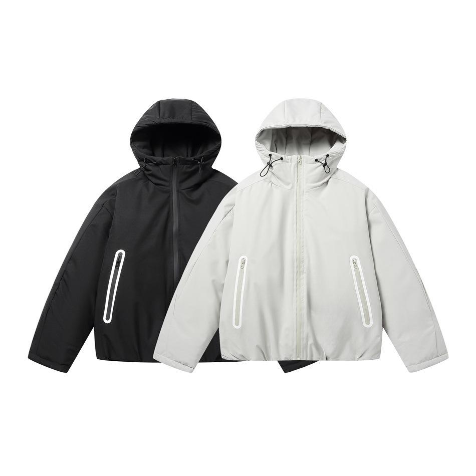 BLACKHOOP Унисекс Зимняя хлопковая куртка с капюшоном - Функциональный горный стиль для улицы