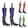 Halloween Party Decor 2 Pack Witch Legs Prosthetic Ornament for Outdoor Yard Featuring Foam and Fabric for Reusable Use