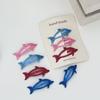 Colorful Snap Clip Girls Kid Hairpins Glitter Metal Hair Clip Dolphin with Glitter Handmade Hairpins Snap Hairpins