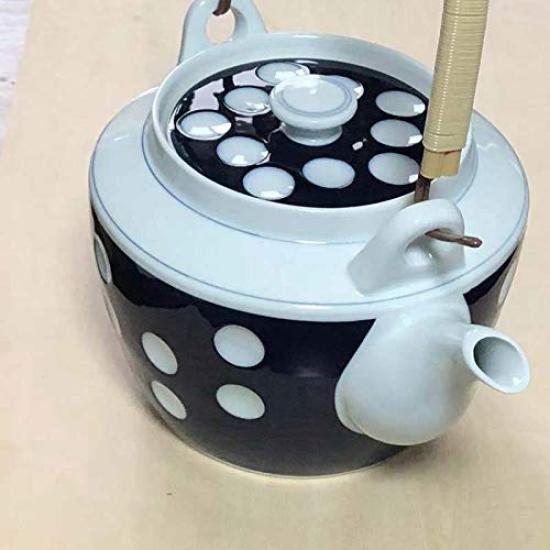 Глиняный горшочек размером 10 с ситечком из нержавеющей стали, произведен в Японии