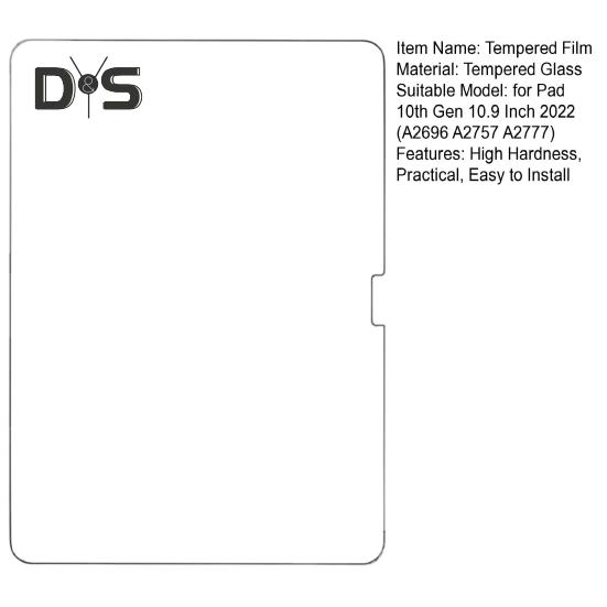 Защитная пленка для экрана, закаленная пленка, олеофобное покрытие высокой твердости 9H, простая установка, закаленная пленка для экрана планшета 10-го поколения 10,9 дюйма