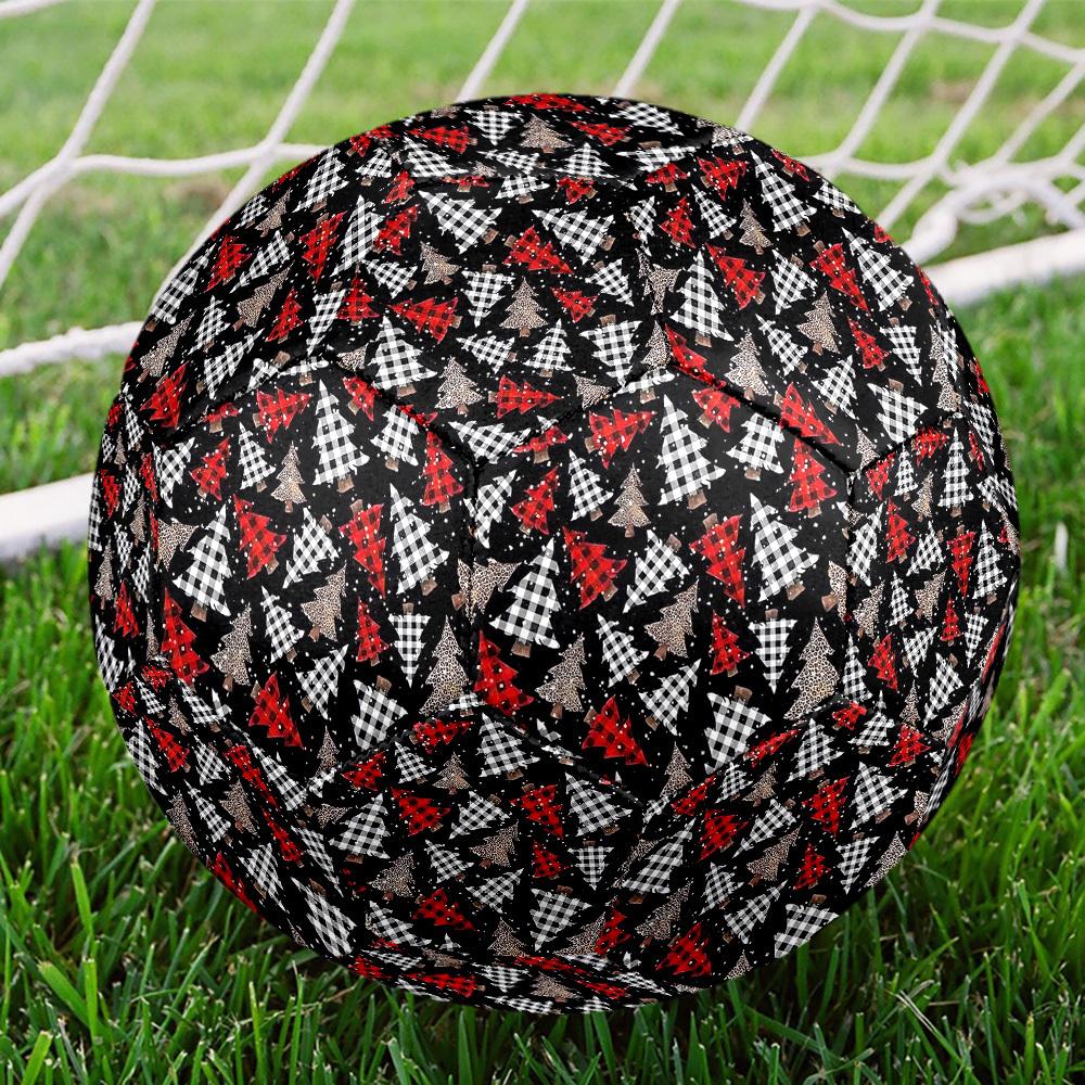 1pc Christmas Tree Plaid Size 5 Soccer Ball Professional Match Training Football Indoor &Outdoor Sports Ball Lightweight Durable m6569