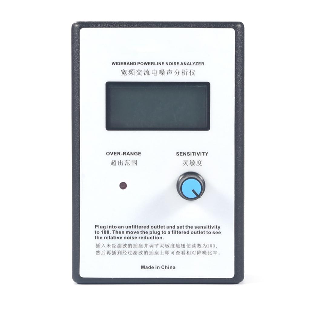 Measure Instrument Broadband EMI Power Line Noise Analyzer LCD Display Noise Tester Dirty Electricity Meter US/EU Plug