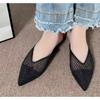 Fashion New Mesh Women Flats Pointed Toe Slippers Fad Breathable Mules Shoes Casual Slingback Sandals Summer Slides Lady Flip-flops