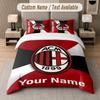 Custom Bedding Set AC Milan Pattern, Print Name Text 1 Duvet Cover plus 2 Pillowcases Home Textile