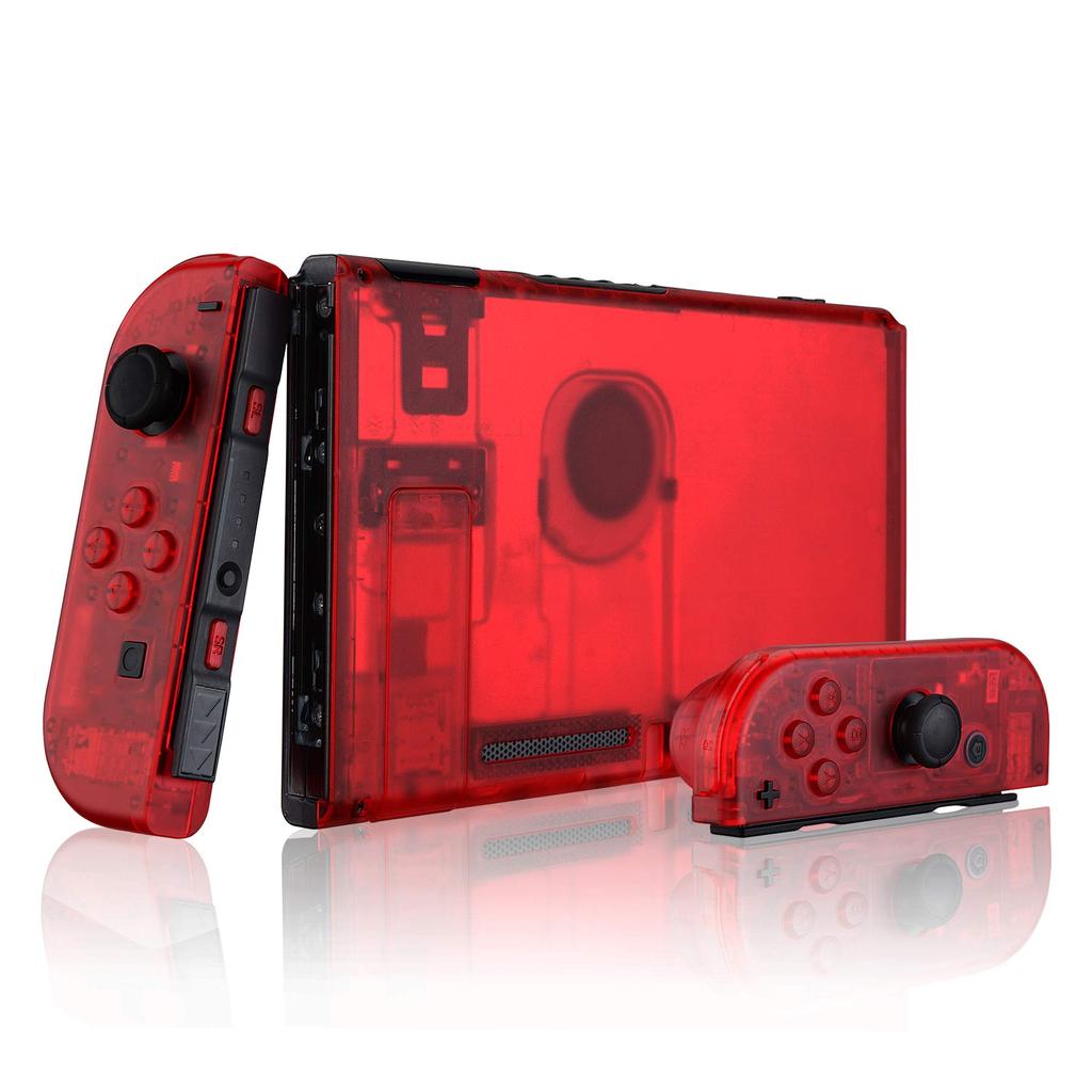 Comes with Back Plate for eXtremeRate Switch Custom DIY Replacement Case Shell for Switch Made of Clear Holder Handle Controller Housing for and Full