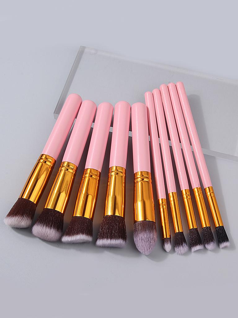 6/10/19PCS Professional Makeup Tool Set: 10 Makeup Brushes, Hair Bands, Wristbands, 6 Sponge Powder Puffs, Soft and Durable