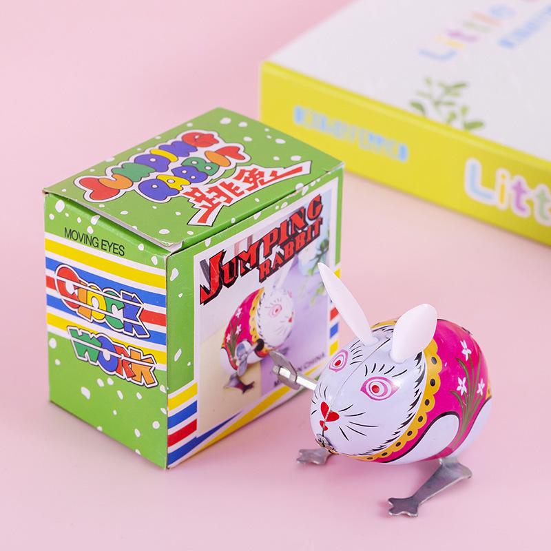 Ностальгическая заводная игрушка-лягушка из жести