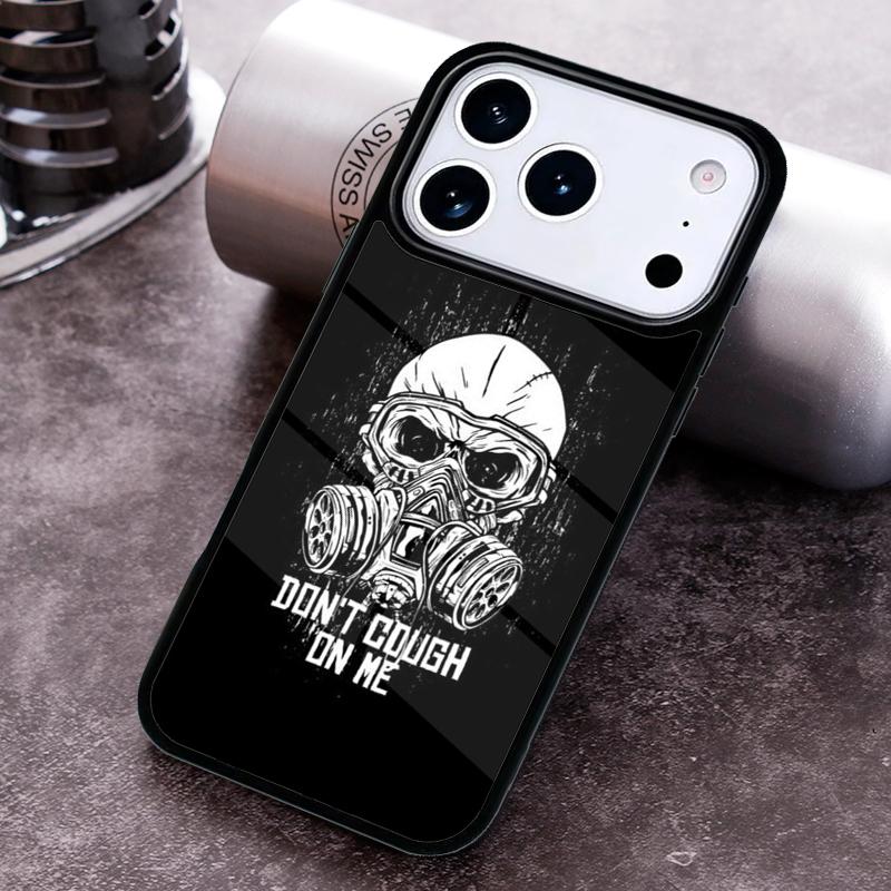 Skull Gas Mask Phone Case For iPhone 17,16e,15,14,13,12,11,Mini,Pro,MAX soft Silicone Cover