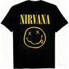 Новая мужская хлопковая футболка рок-группы Nirvana Хип-хоп стиль Мужская и женская Оверсайз Y2K Футболка Повседневная Свободная Для улицы