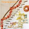 1/2Pcs 175/200CM Fall Maple Leaf Garland Indoor Outdoor Hanging Artificial Leaves Plants Vine Rattan Halloween Autumn Fireplace Porch Decoration