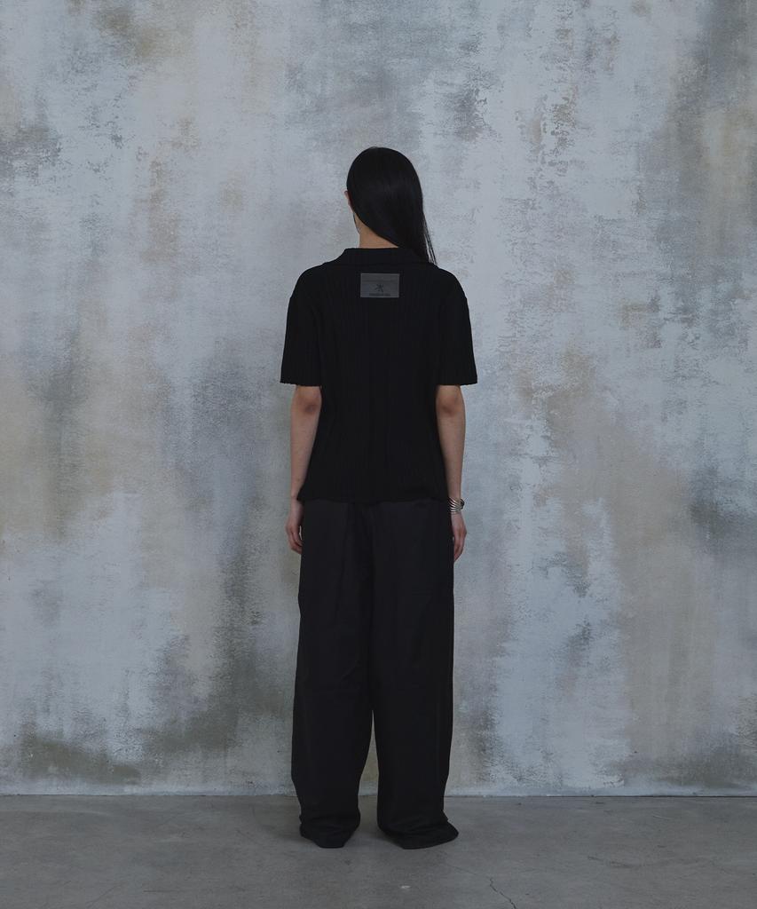 PARADIGMFILM [Ep.02] Fold-In Collar V-Neck Knit (Black)