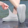 1 пара Водонепроницаемые чехлы на обувь от дождя Нескользящие Силиконовые Многоразовые Бахилы Мужские Женские Для Путешествий На Открытом Воздухе Защита для Обуви от Дождя