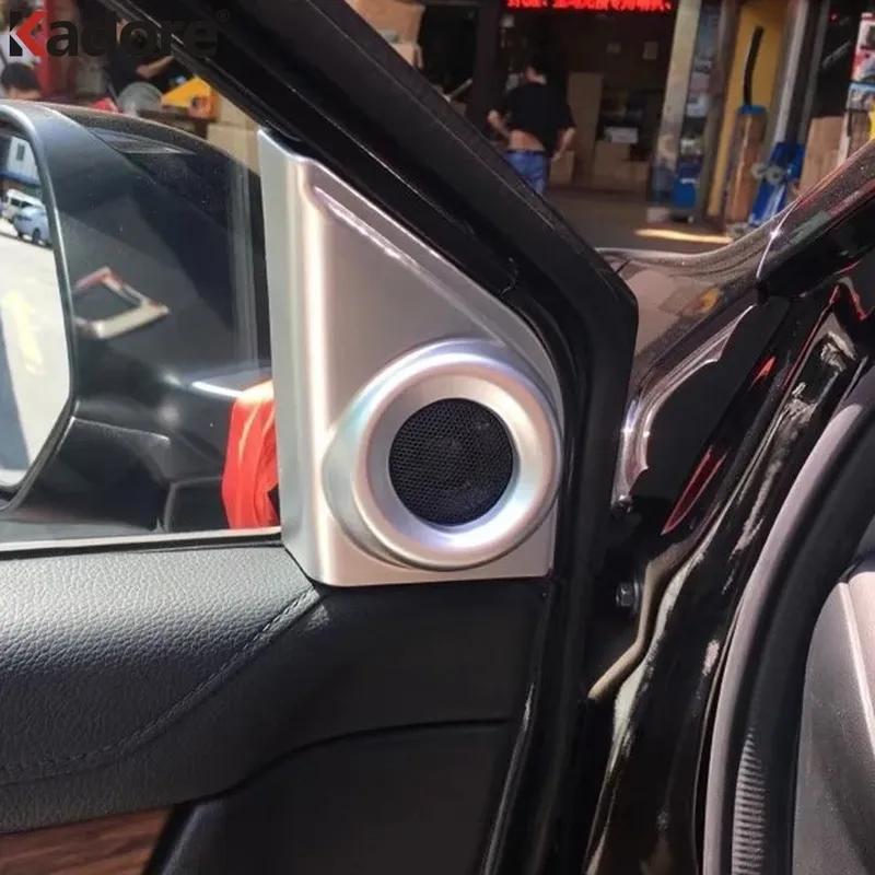 Car Front Inner Door A Pillar Speaker Cover Trim For Honda CRV CR-V 2017- Carbon Fiber Interior Accessories