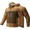 Urban Outdoor Series Letter Loose Hooded Zipper Long Sleeve Waterproof Windproof Warm Jacket Men Jacket Tangerine-Brown Brown 952446603-1