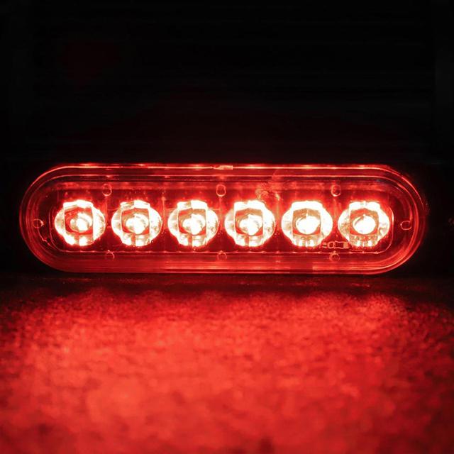 1PC 6 LED Car Warning Light Breakdown Emergency Light Police Lights 12V 12smd LED Constant Warning Light Trailer Rear Side Lamp