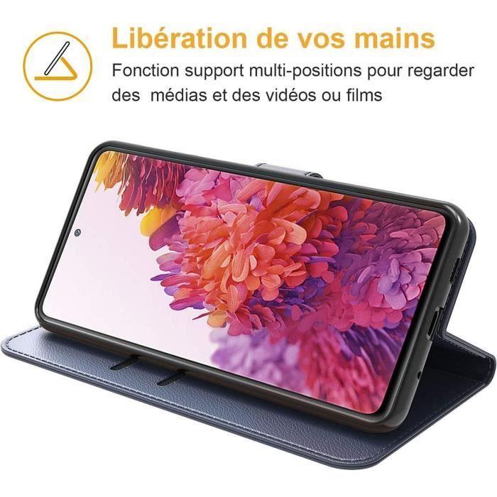 Coque de Protection - BOOLING - pour Samsung Galaxy S20 Ultra - Coque Semi-Rigide - 2 Verres Trempés - Bleu Marine