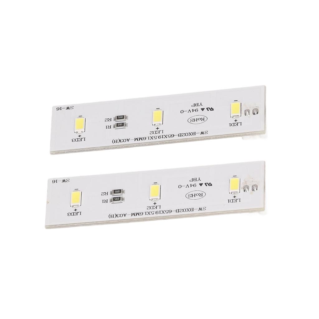 2Pcs Refrigerator LED Light Strip Bar Replacement Freezer Refrigerator Light Strip Bar Repair Part