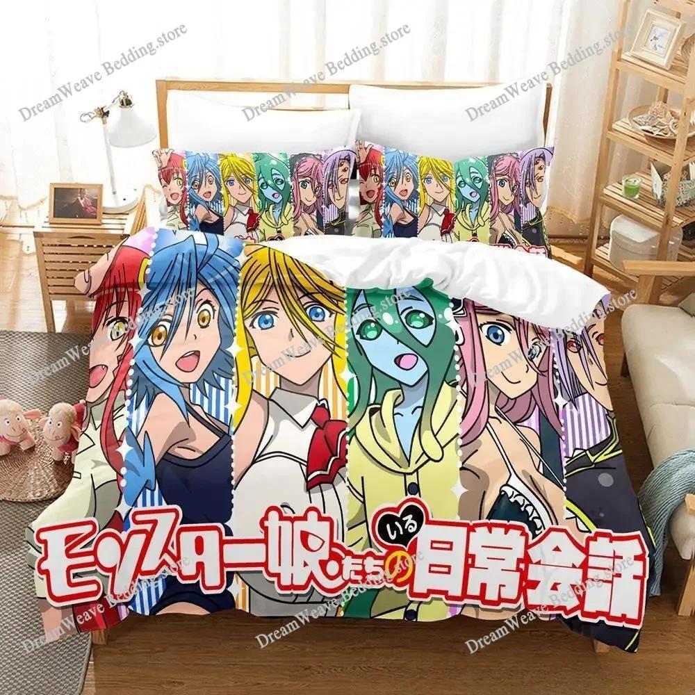 Новый комплект постельного белья Monster Musume Everyday Life With Monster Girls Мультяшный Аниме Взрослый Детская Спальня Пододеяльник Комплекты Роскошный Подарок741