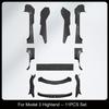 For Tesla Model 3 Highland 2024 Door Sill Strip Guard Mat Trunk Threshold Protector Side Anti-kick Pad Magic Hook Installation