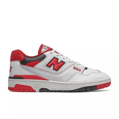 Кроссовки New Balance красные / белые Версия 550