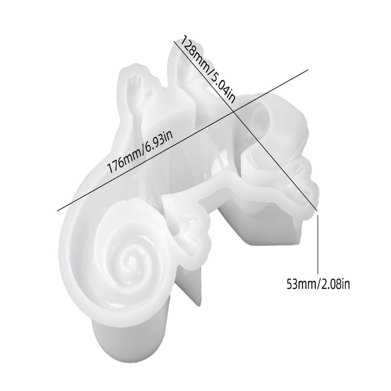 3D Силиконовая форма Хамелеон Ящерица DIY Ручная работа Рептилия Кристалл Эпоксидная смола Гипс Поделки Формы для литья Домашний декор